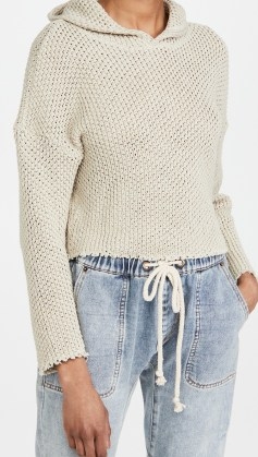 RtA Marvin Sweater | beige hooded sweaters - flipped