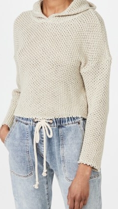 RtA Marvin Sweater | beige hooded sweaters