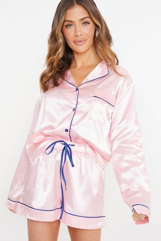 SAFFRON BARKER PINK PYJAMA SHORTS SET WITH GIFT BAG ~ nightwear sets ~ pyjamas
