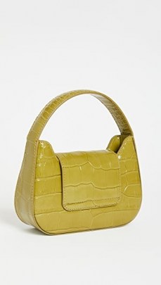 Simon Miller Mini Retro Bag in Chartreuse / croc effect handbag / small cocodile embossed bags