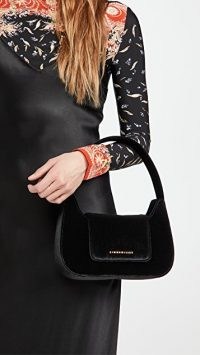 Simon Miller Retro Bag / small black velvet handbag