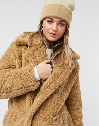SNDYS foxy coat in camel ~ textured winter coats - flipped