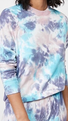 Spiritual Gangster Old School Pullover Sweatshirt in Kaleidoscope Tie Dye - flipped