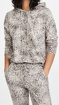 SUNDRY Leopard Cozy Hoodie ~ animal print hoodies