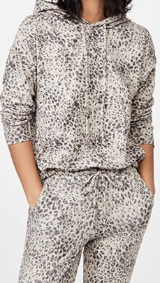 SUNDRY Leopard Cozy Hoodie ~ animal print hoodies - flipped