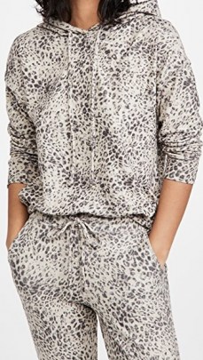 SUNDRY Leopard Cozy Hoodie ~ animal print hoodies