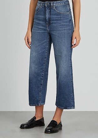 TOTÊME Blue cropped wide-leg denim jeans