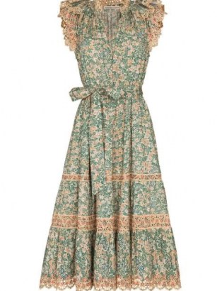 Ulla Johnson Lola broderie anglaise midi dress ~ feminine floral dresses - flipped
