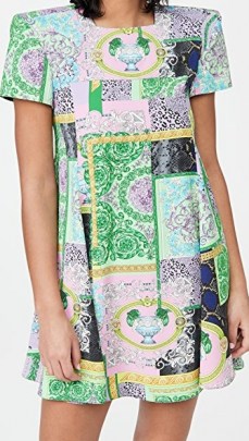Versace Barocco Matchwork Mini Dress ~ patchwork style dresses - flipped