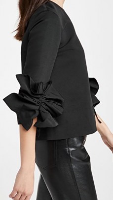 Victoria Victoria Beckham Gathered Sleeve Top ~ gather detail sleeves