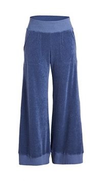 Warm Fun Minimal Pants ~ blue terry loungewear trousers