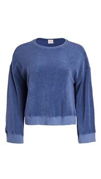 Warm Fun Minimal Sweatshirt ~ blue terry sweatshirts