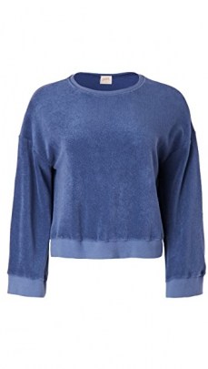 Warm Fun Minimal Sweatshirt ~ blue terry sweatshirts - flipped