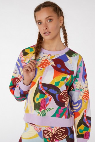 gorman WILD ORCHID SWEATSHIRT / bold floral abstract print sweatshirts