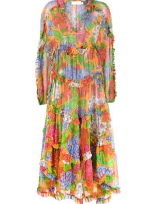 Zimmermann Riders floral ruffled dress / vibrant print dresses / ruffles