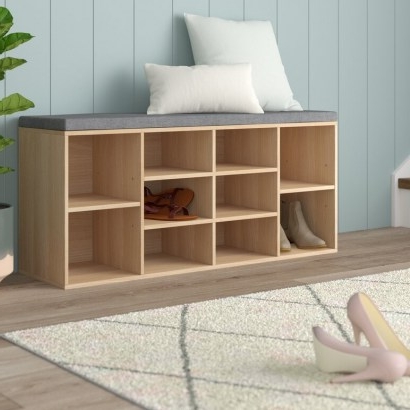 Shoes Wood Storage Bench By Zipcode, Wayfair Zipcode Design Bookcase
