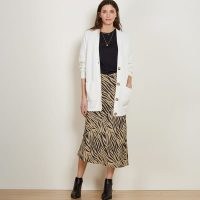 Baukjen Zuri Skirt In Sand & Black Zebra | animal print midi skirts