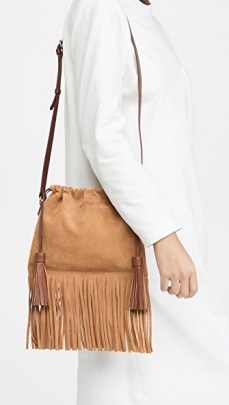 A.P.C. Sac Louise Bag ~ fringed camel brown bags ~ boho accessories - flipped