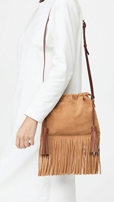 A.P.C. Sac Louise Bag ~ fringed camel brown bags ~ boho accessories
