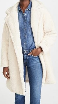 Apparis Anouck Coat / ivory sherpa coats / faux shearling outerwear