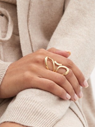 MELISSA KAYE Aria Jane 18kt gold ring / contemporary statement rings / modern jewellery