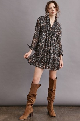 ANTHROPOLOGIE Phoebe Tunic Dress / floaty floral dresses