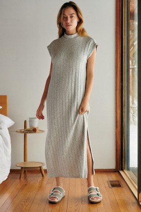 Saturday/Sunday Elisabeth Ribbed Maxi Dress ~ effortlessly stylish high neck dresses