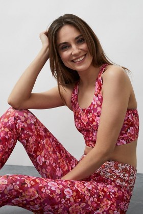 Kachel x Anthropologie Floral-Print Sports Bra Pink / sportswear