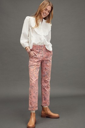 ANTHROPOLOGIE Wanderer Utility Trousers Pink - flipped