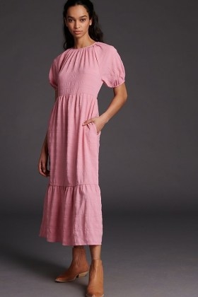 Ro&De Tiered Maxi Dress Pink - flipped