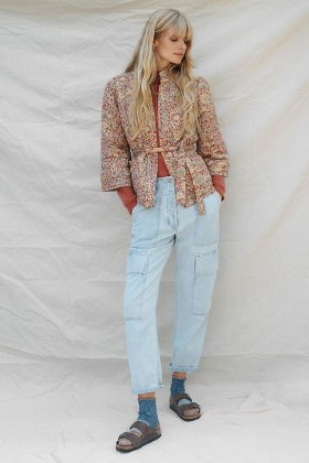Daniel Rainn Cleta Quilted Kimono Jacket / floral jackets - flipped