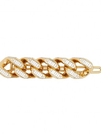 Burberry chain-link hair clip / crystal clips / accessories - flipped