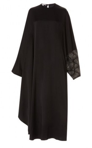 Stella McCartney Cape Dress ~ black relaxed fit occasionwear ~ draped evening dresses - flipped
