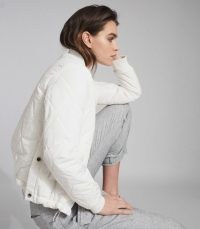 REISS CARLA LIGHTWEIGHT PUFFER JACKET CREAM ~ stylish casual jackets