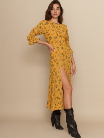REFORMATION Carolena Dress / high split floral dresses - flipped