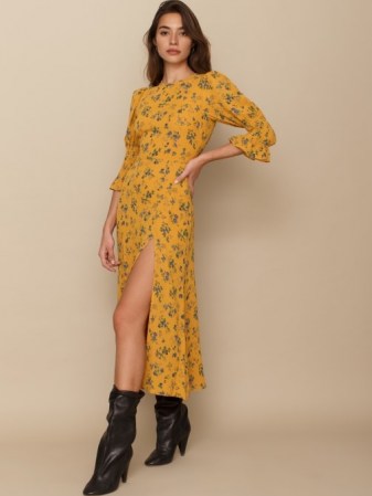 REFORMATION Carolena Dress / high split floral dresses