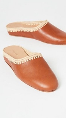 Carrie Forbes Aziz Flat Mules Cognac/Natural