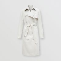 BURBERRY Cotton Gabardine Panel Cashmere Trench Coat ~ luxe classics ~ outerwear