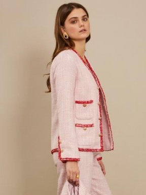sister jane Waltzer Tweed Jacket ~ pink textured jackets - flipped