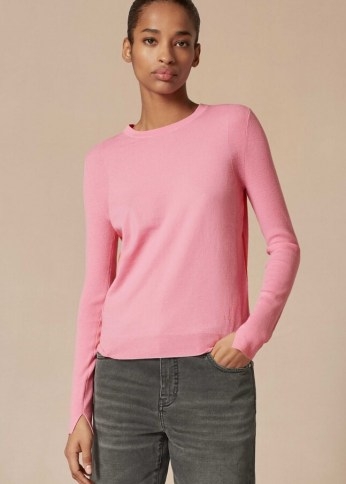 Contrast Tipping Jumper in Sugar Pink - flipped