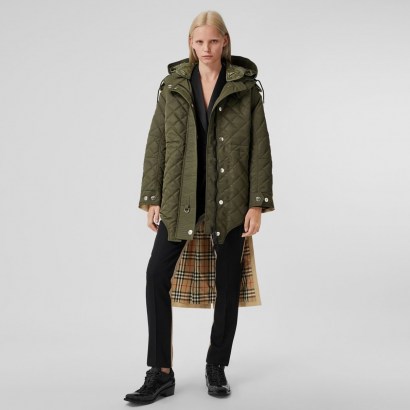 BURBERRY Detachable Hood Quilted Nylon and Cotton Parka ~ modern classics ~ contemporary parkas