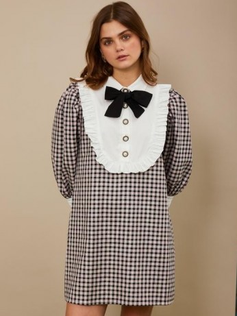 sister jane Attraction Check Mini Dress / checked vintage look dresses
