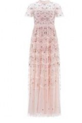 neele & thread Elsie Ribbon Gown in Pink Encore ~ feminine occasionwear ~ long floral occasion dresses - flipped