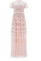 neele & thread Elsie Ribbon Gown in Pink Encore ~ feminine occasionwear ~ long floral occasion dresses