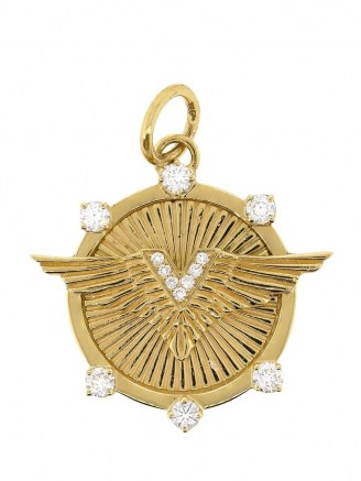 Foundrae 18kt yellow gold diamond Passion medallion / circular luxe medallions / round luxury pendants