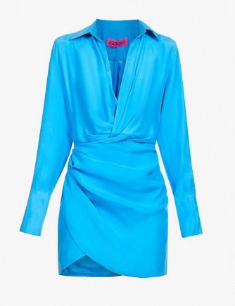 GAUGE81 Naha wrap silk mini dress – contemporary fashion - flipped