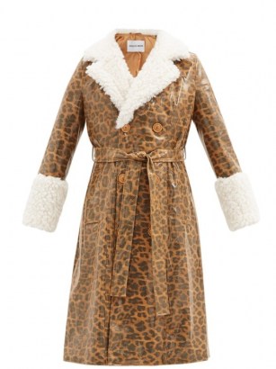 STAND STUDIO Genesis leopard-print faux leather coat ~ animal print coats - flipped