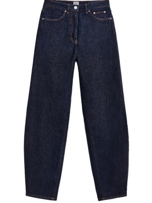 TOTÊME High-rise barrel-leg jeans | dark blue denim - flipped