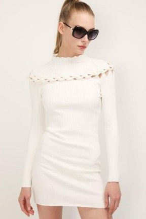 storets Ella Braid Detail Knit Dress | knitwear | dresses - flipped