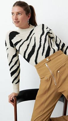 Isabel Marant Etoile Genna Pullover / zebra stripes